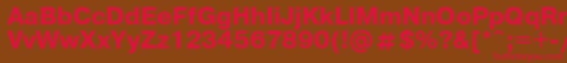 PragmaticaBold Font – Red Fonts on Brown Background
