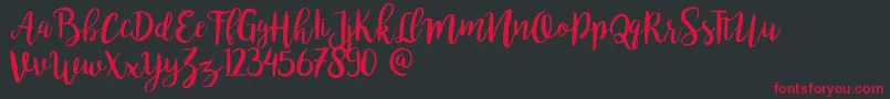 Bromello Font – Red Fonts on Black Background