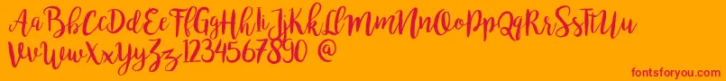 Bromello Font – Red Fonts on Orange Background