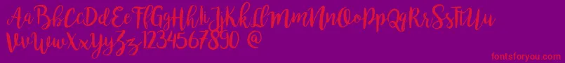 Bromello Font – Red Fonts on Purple Background