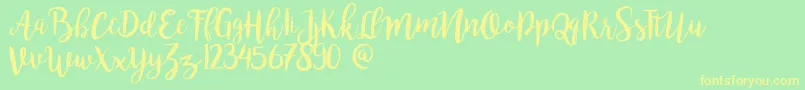 Bromello Font – Yellow Fonts on Green Background