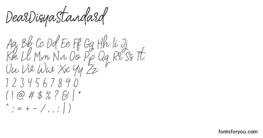 Schriftart DearDisyaStandard – Alphabet, Zahlen, spezielle Symbole