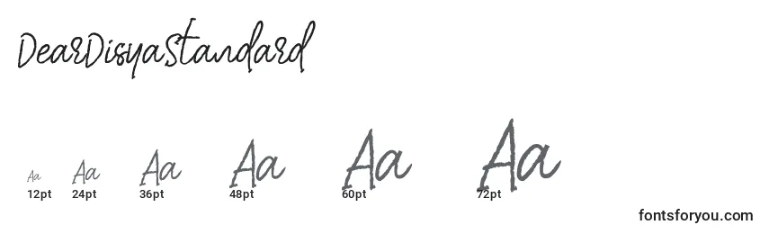 DearDisyaStandard Font Sizes