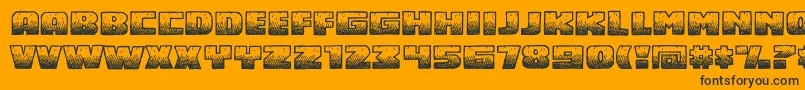 Midnsbrg Font – Black Fonts on Orange Background