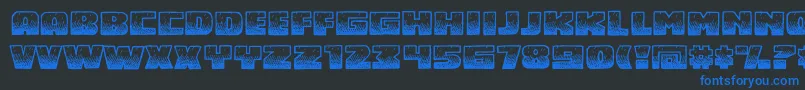 Midnsbrg Font – Blue Fonts on Black Background