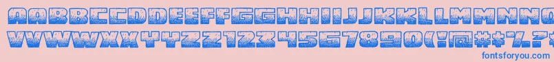 Midnsbrg Font – Blue Fonts on Pink Background