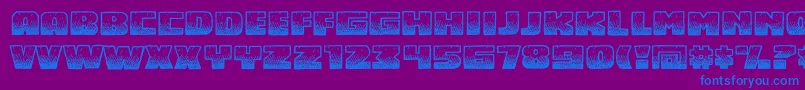 Midnsbrg Font – Blue Fonts on Purple Background