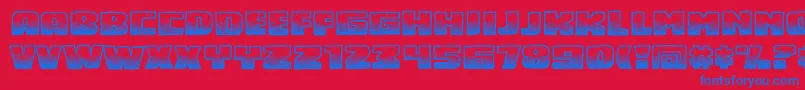 フォントMidnsbrg – 赤い背景に青い文字