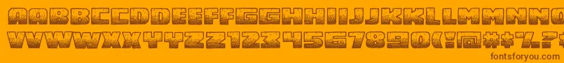 Midnsbrg Font – Brown Fonts on Orange Background