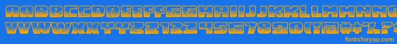 Midnsbrg Font – Orange Fonts on Blue Background