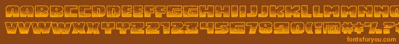 Midnsbrg Font – Orange Fonts on Brown Background