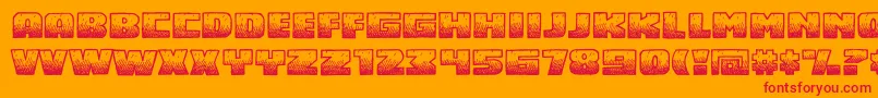 Midnsbrg Font – Red Fonts on Orange Background