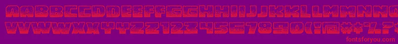 Midnsbrg Font – Red Fonts on Purple Background