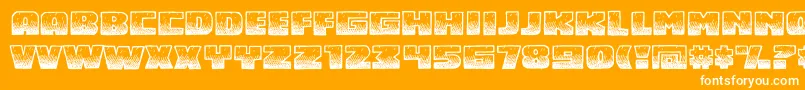 Midnsbrg Font – White Fonts on Orange Background