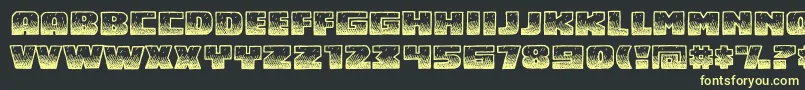 Midnsbrg Font – Yellow Fonts on Black Background