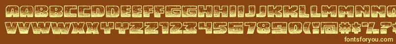 Midnsbrg Font – Yellow Fonts on Brown Background