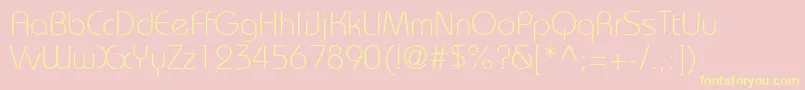 DynameLightSsiLight Font – Yellow Fonts on Pink Background
