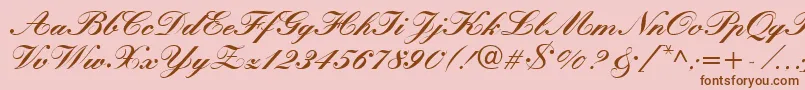 KronvikRegular Font – Brown Fonts on Pink Background