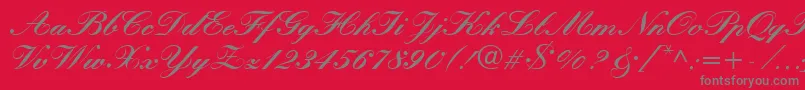 KronvikRegular Font – Gray Fonts on Red Background