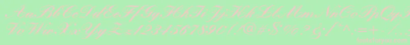 KronvikRegular Font – Pink Fonts on Green Background