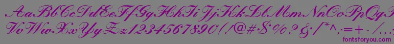 KronvikRegular Font – Purple Fonts on Gray Background