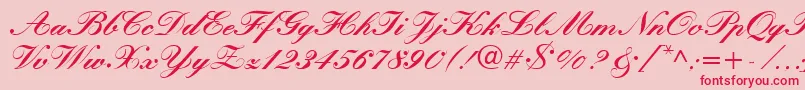 KronvikRegular-Schriftart – Rote Schriften auf rosa Hintergrund