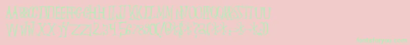 Slumberparty Font – Green Fonts on Pink Background