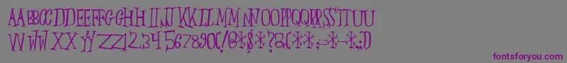 Slumberparty Font – Purple Fonts on Gray Background