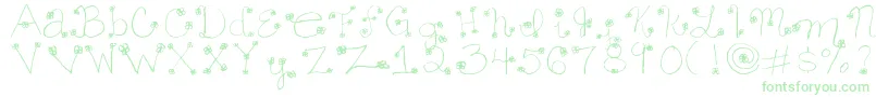 Daisymae Font – Green Fonts on White Background