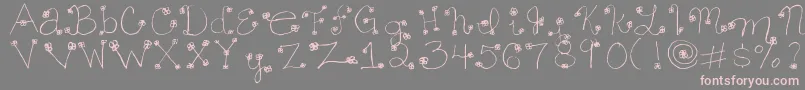 Daisymae Font – Pink Fonts on Gray Background