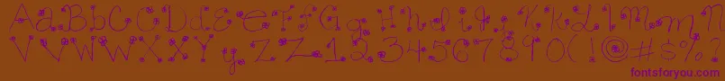 Daisymae Font – Purple Fonts on Brown Background