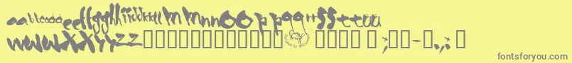 Czcionka Blueskin – szare czcionki na żółtym tle