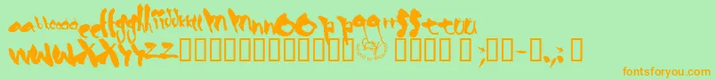 Police Blueskin – polices orange sur fond vert