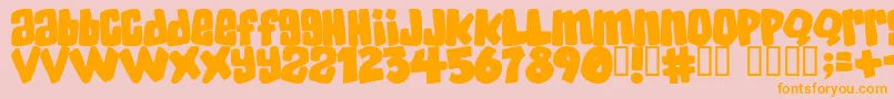 Skatd Font – Orange Fonts on Pink Background