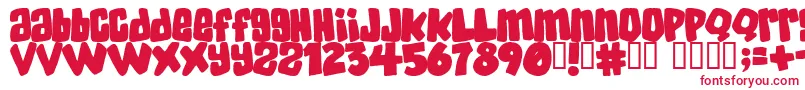 Skatd Font – Red Fonts on White Background