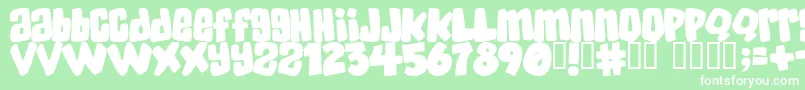 Skatd Font – White Fonts on Green Background