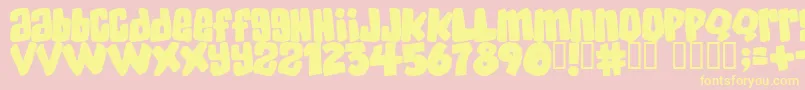 fuente Skatd – Fuentes Amarillas Sobre Fondo Rosa