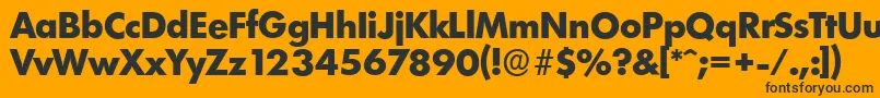 LimerickserialXboldRegular Font – Black Fonts on Orange Background