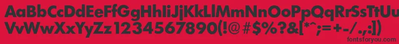 LimerickserialXboldRegular Font – Black Fonts on Red Background