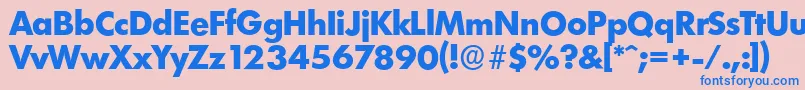 LimerickserialXboldRegular Font – Blue Fonts on Pink Background