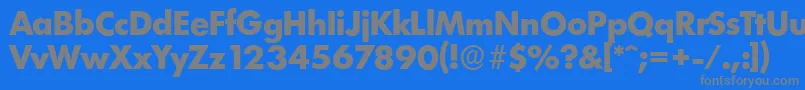 LimerickserialXboldRegular Font – Gray Fonts on Blue Background