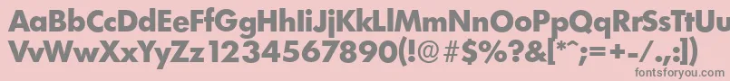 LimerickserialXboldRegular Font – Gray Fonts on Pink Background