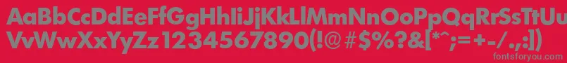 LimerickserialXboldRegular Font – Gray Fonts on Red Background