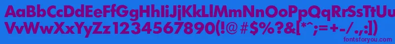 LimerickserialXboldRegular Font – Purple Fonts on Blue Background