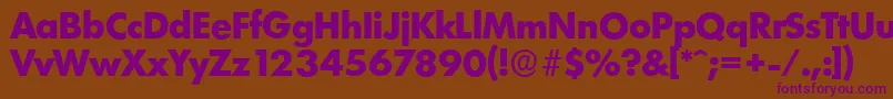 LimerickserialXboldRegular Font – Purple Fonts on Brown Background