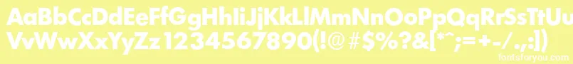 LimerickserialXboldRegular Font – White Fonts on Yellow Background