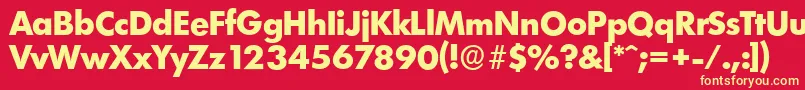 LimerickserialXboldRegular Font – Yellow Fonts on Red Background