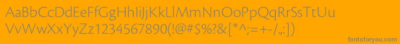 CronosproLt Font – Gray Fonts on Orange Background