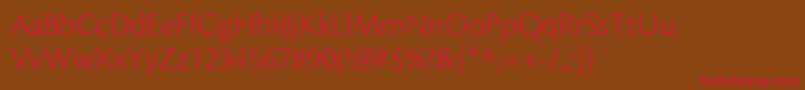 CronosproLt Font – Red Fonts on Brown Background