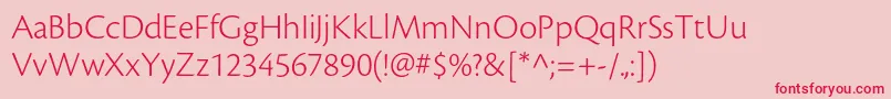 CronosproLt Font – Red Fonts on Pink Background